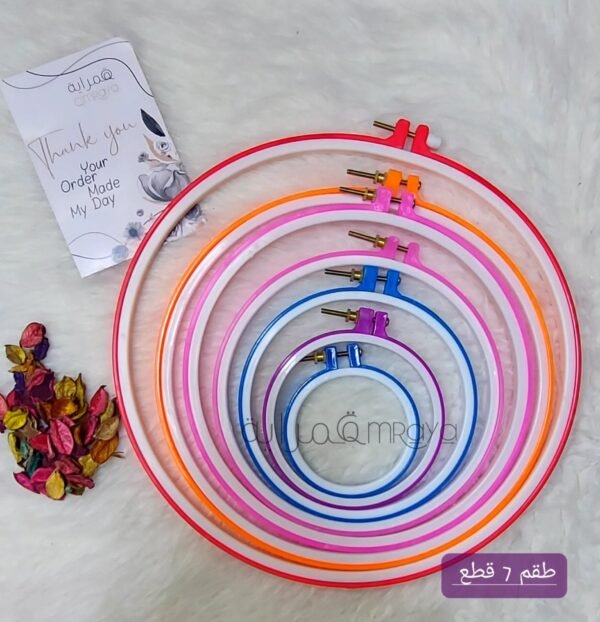 طقم البلاستيك المدور -1 - الطقم 7 قطع