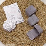 علب الخواتم - رصاصي / قطيفه