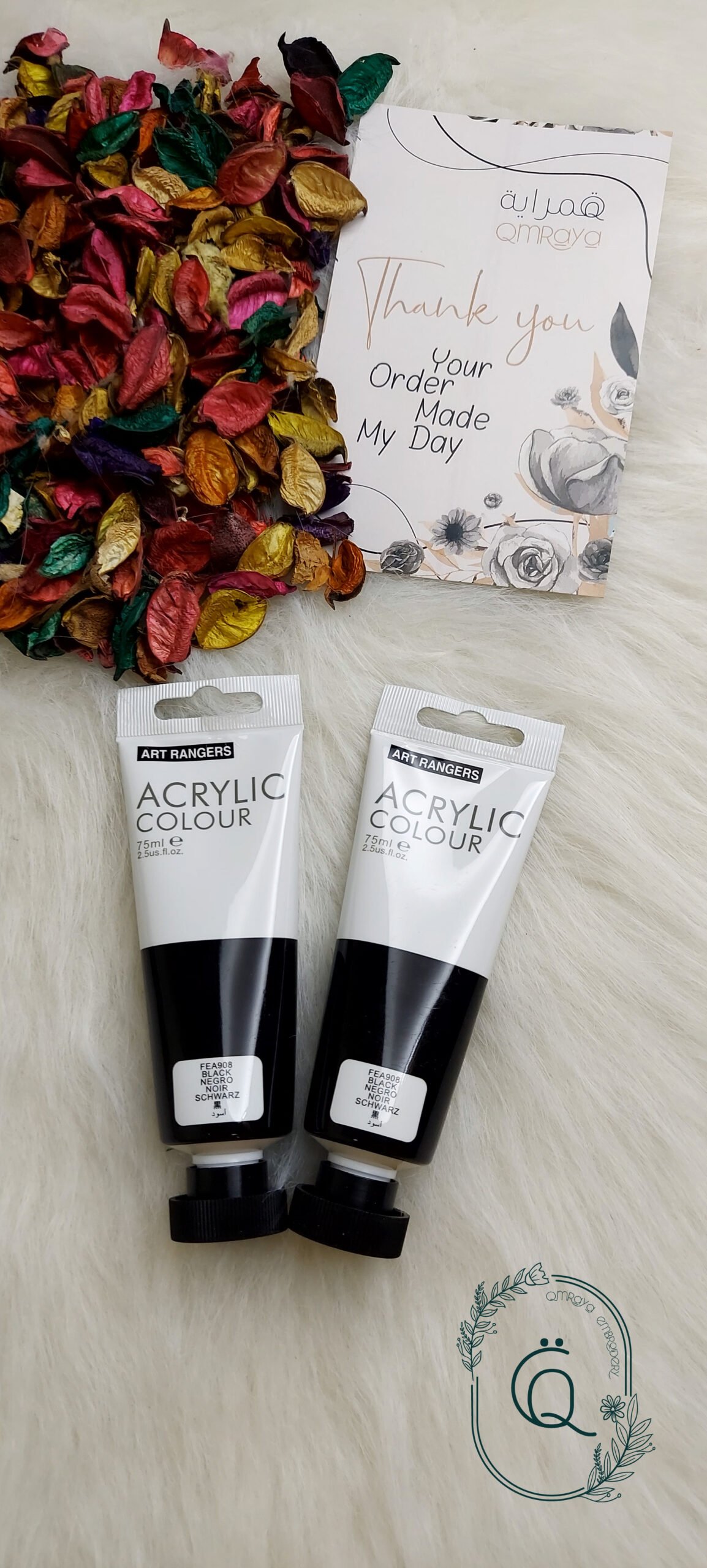 الوان قماش - اسود الوان اكليريك للقماش / اسود - الصورة 1