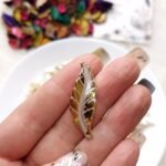 دهببيات - ورق شجر ملولو / ابيض في دهبي / كبير