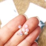 كريستال السبح / ابيض نص حبه مقاس mm 6