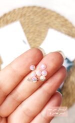 كريستال السبح / ابيض نص حبه مقاس mm 6