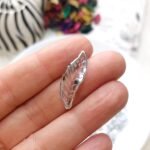 فضيات - ورق شجر ملولو / شفاف فضي / صغير