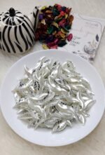 ⁦فضيات - ورق شجر ملولو / ابيض في فضي⁩ - الصورة ⁦2⁩