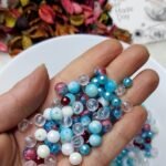 مكيس Q - زجاجي / ازرق*احمر