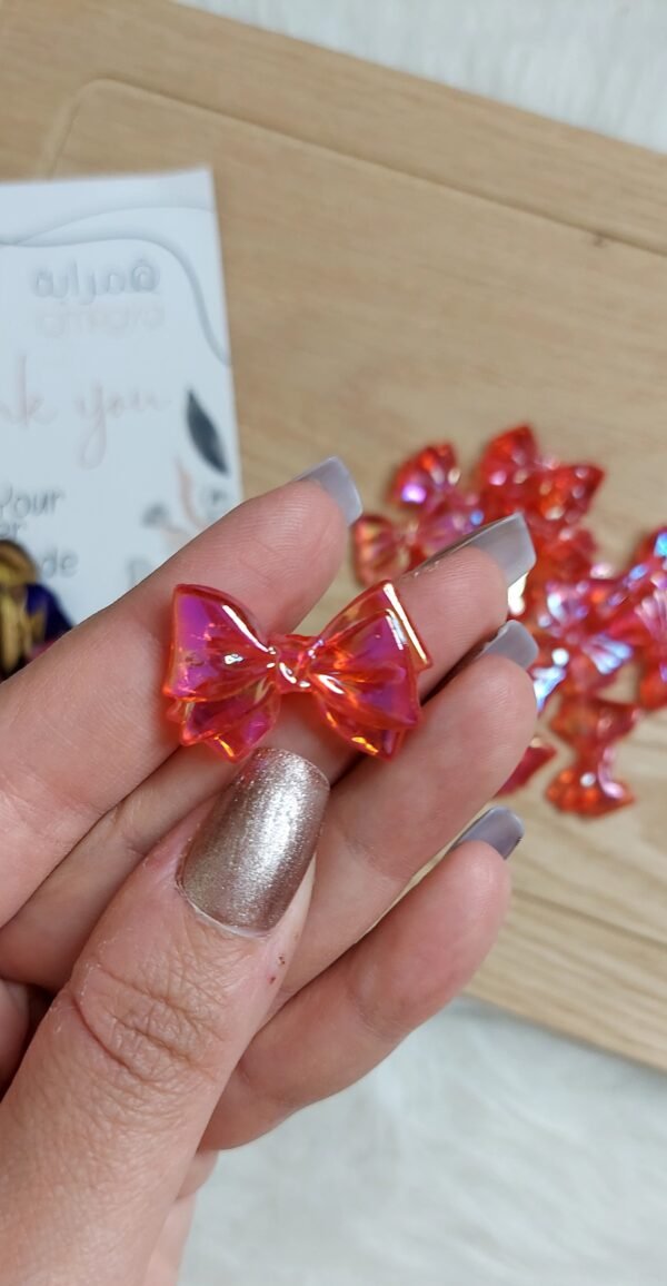 اكليريك - فيونكه ملونة - احمر