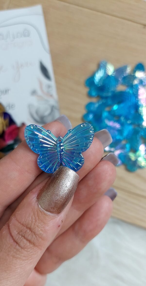 اكليريك - فراشه ملونة - ازرق