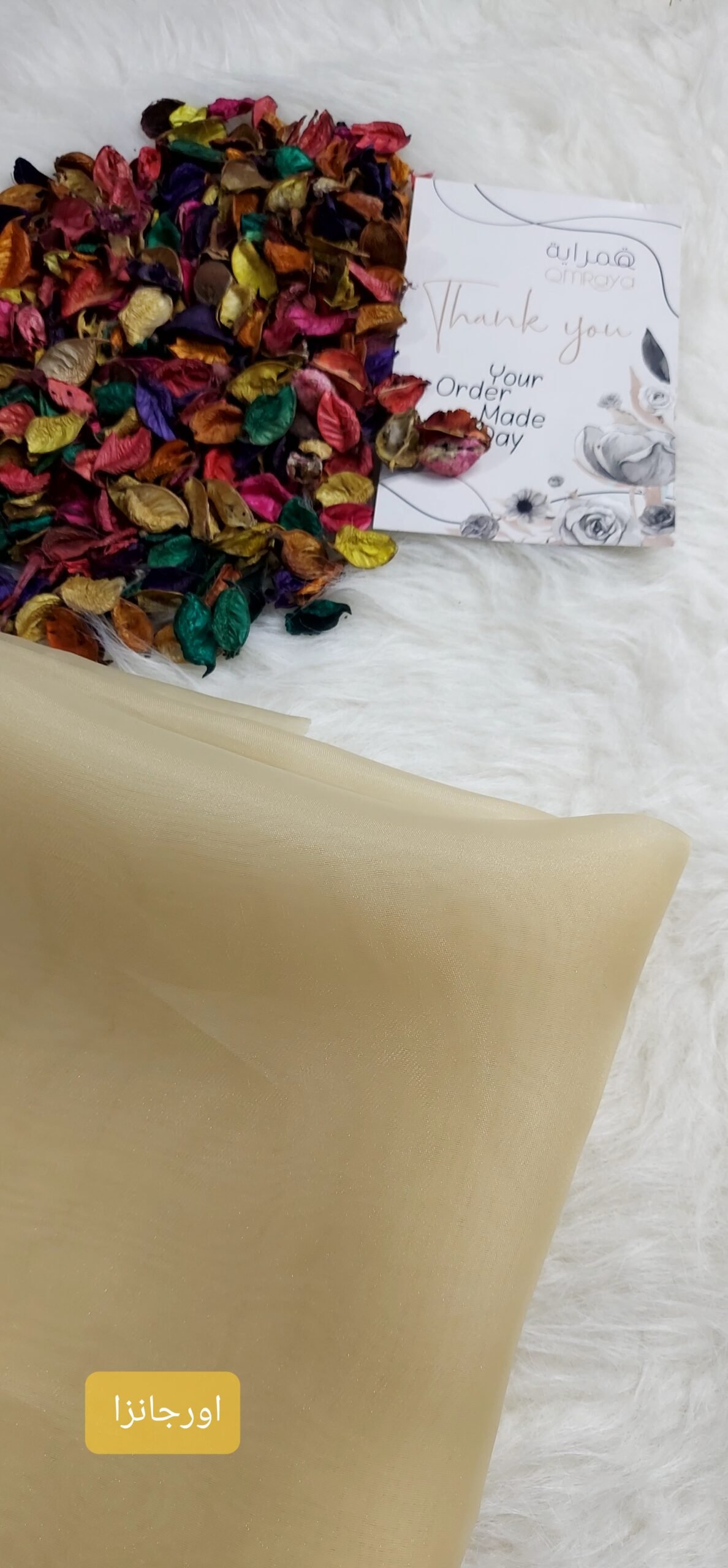 20241213_155115 قماش اورجانزا روزيه - بيج - الصورة 1