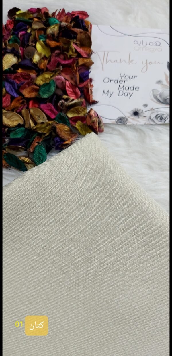 قماش كتان / فرنساوي - بيج