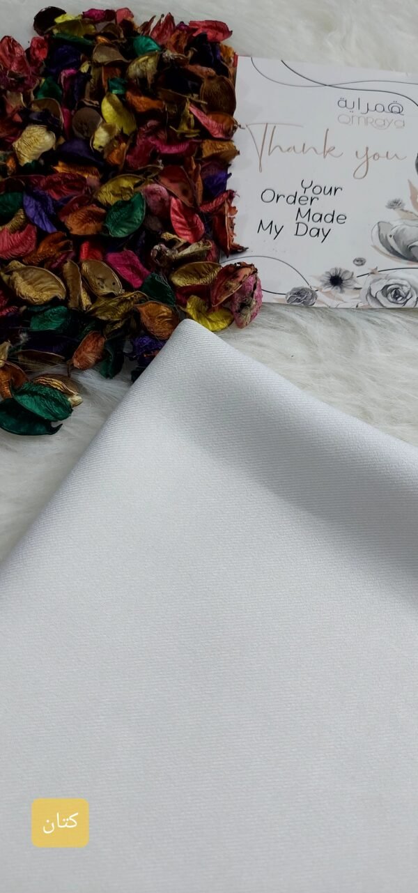 قماش كتان / فرنساوي - ابيض