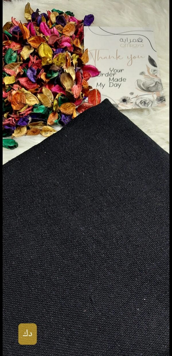 قماش دك - اسود / 550 جرام