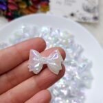 اكليريك - فيونكات ملونة - ابيض