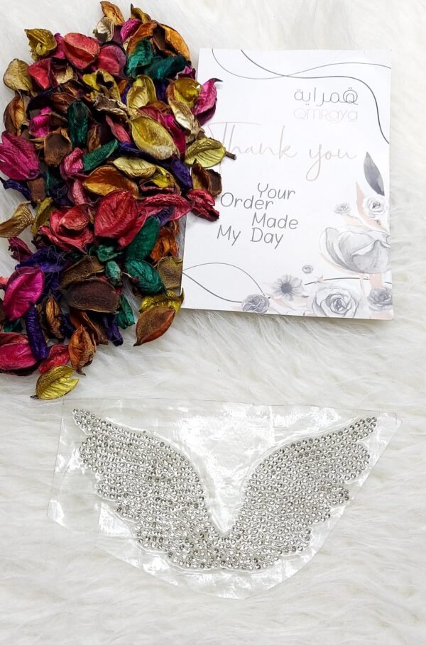 جناحات البيبي الكبيرة - استراس فضي