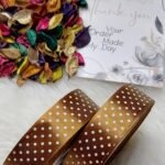 ستان منقط - 2سم / عسلي - البكرة