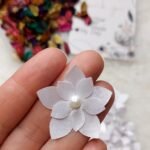 ورد ستان خماسي - ابيض