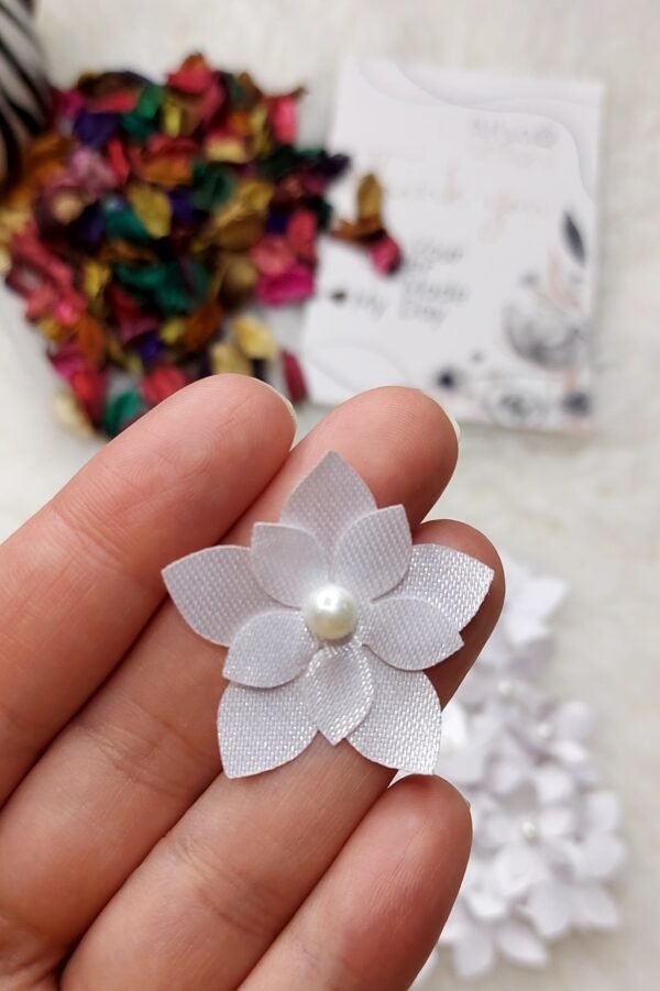 ورد ستان خماسي - ابيض