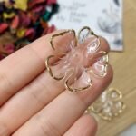 دهبيات - وردة الكاميليا شفافه مدهب