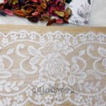 دانتيل فرنسي - ابيض - وردة بلدي