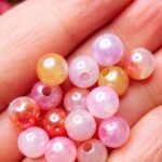 زينه MIX - خرز ملون Mix غامق / مقاس 8