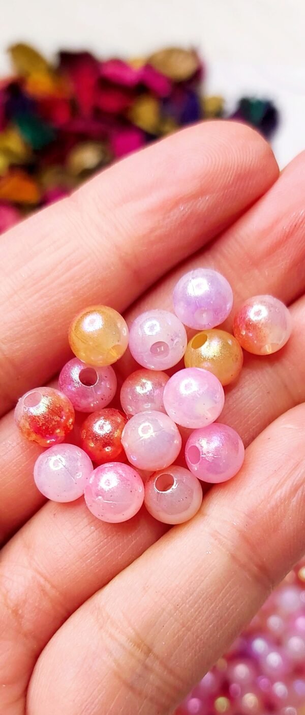 زينه MIX - خرز ملون Mix غامق / مقاس 8