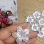 ورد اكليريك - ورد خماسي / كبير - ابيض