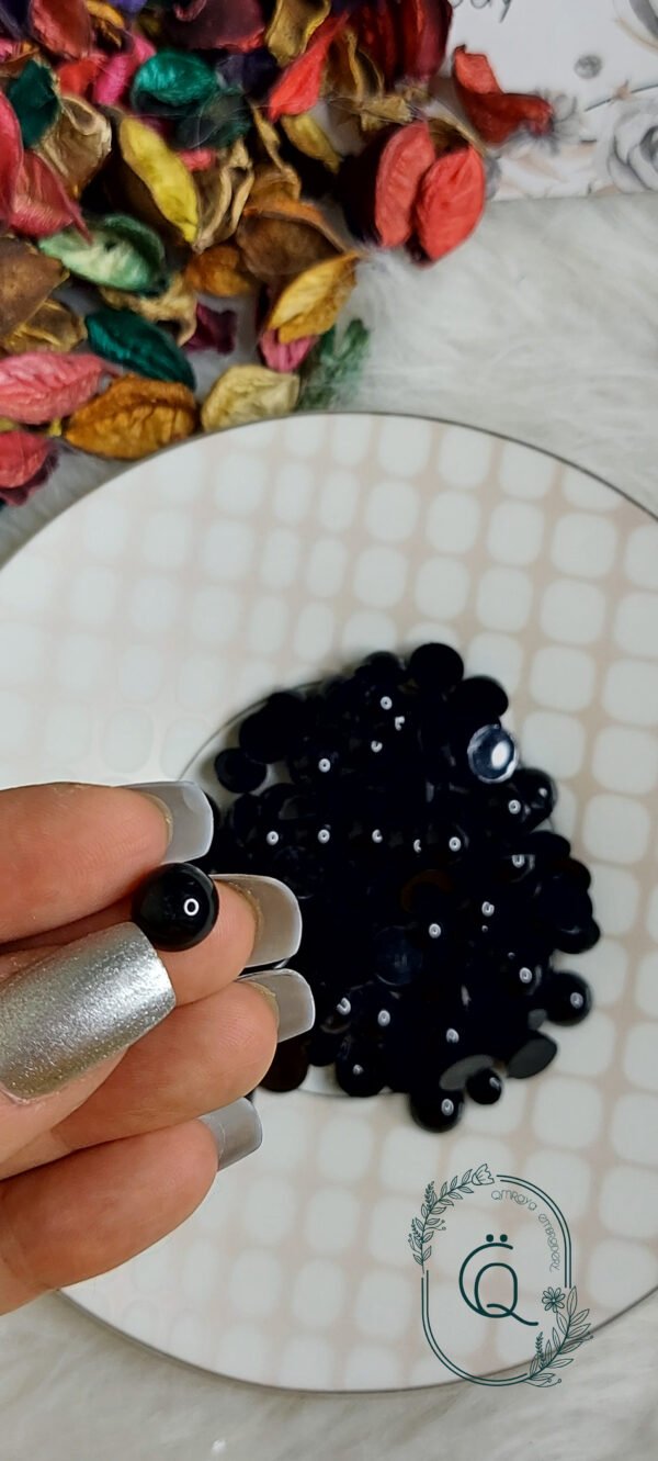 لولي / اسود - نص حبة - مقاس 10