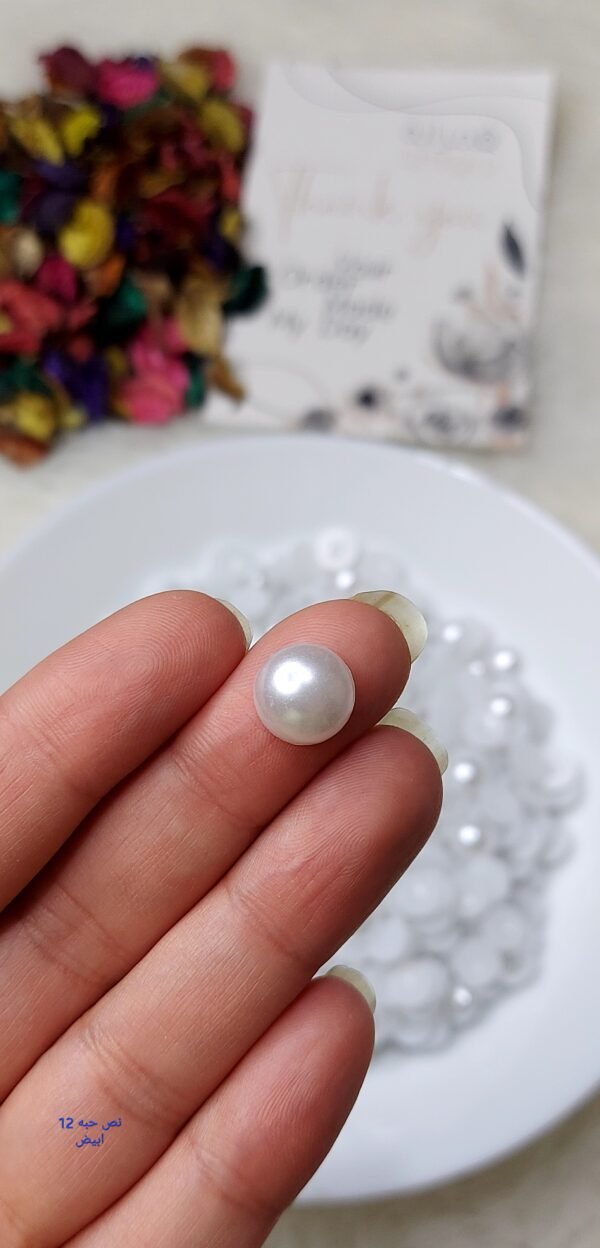 لولي / ابيض - نص حبة - مقاس 12