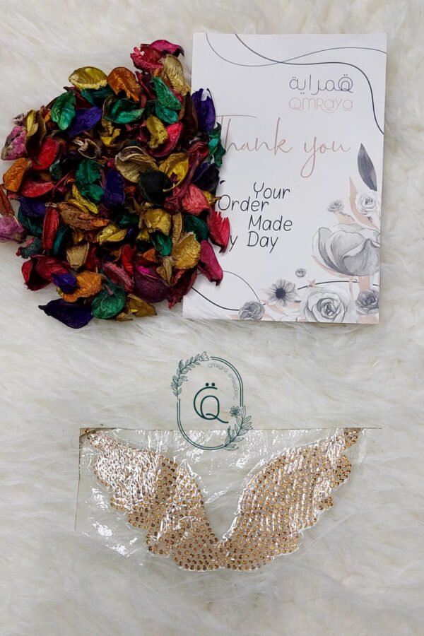 جناحات البيبي الكبيرة - استراس دهبي