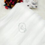 قماش الكرينكل - الابيض