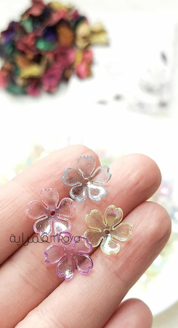 زينه MIX - ورد خماسي ملون - MIX شفاف