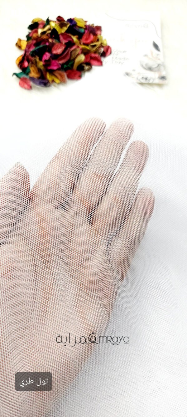 تول مناديل كتب الكتاب - ابيض (متر*50سم)