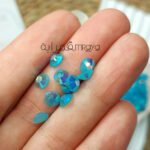 كريستال السبح / ازرق نص حبه مقاس mm 8