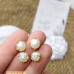 فصوص - دهبي / لؤلؤه بقاعده معدن