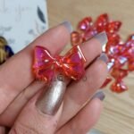 اكليريك - فيونكه ملونة - احمر