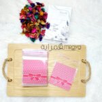 كيس تغليف - منقط بفيونكه فوشيا