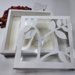 التغليف - علبة ابيض ارابيسك  / غطاء وقاعده