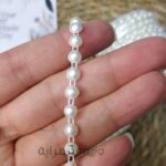 لولي - شريط نص حبه لولي - اوف وايت / مقاس 6 - بالمتر