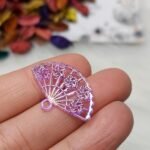 اكليريك ملون - مروحة ملونة - جنجاه بنفسجي