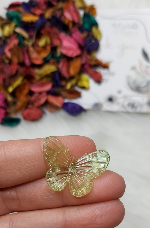 اكليريك ملون - فراشه ملونة صغيره - جنجاه اخضر