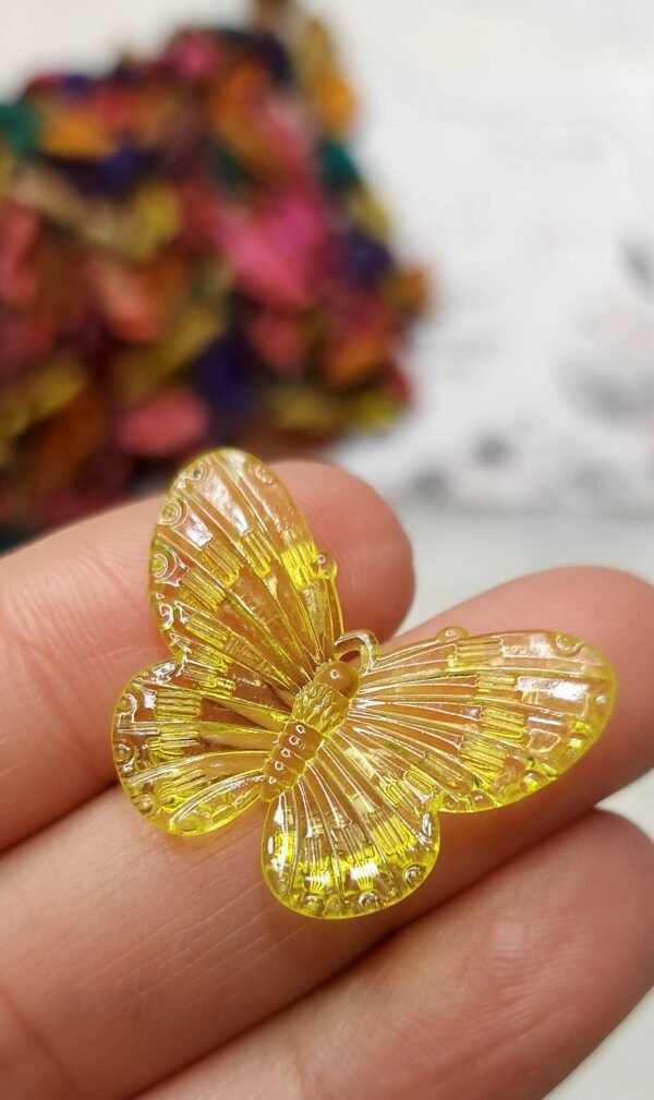 اكليريك ملون - فراشه ملونة صغيره - جنجاه اصفر