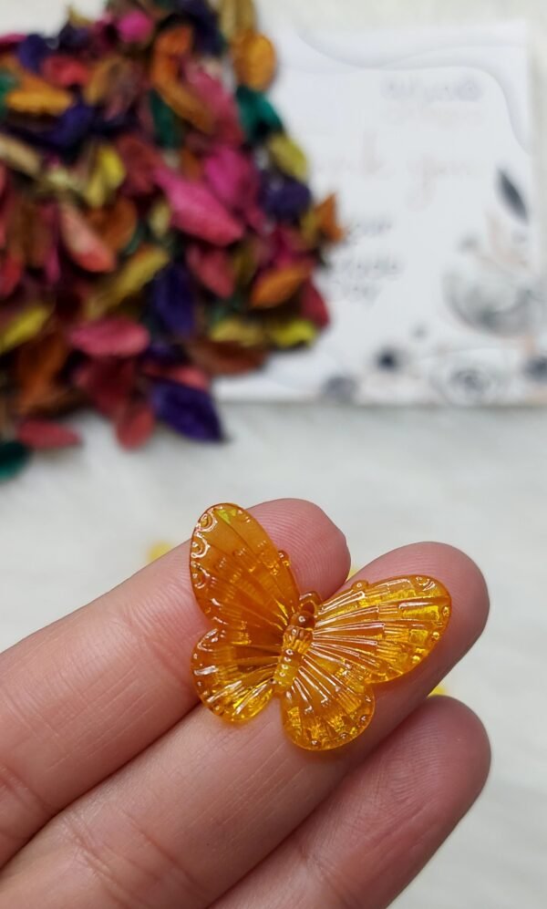 اكليريك ملون - فراشه ملونة صغيره - جنجاه برتقالي