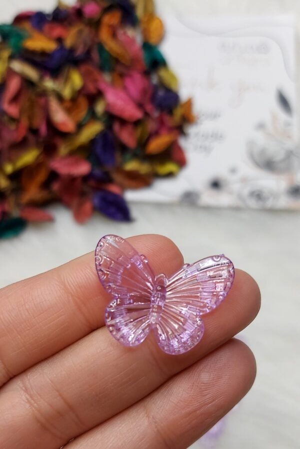 اكليريك ملون - فراشه ملونة صغيره - جنجاه بنفسجي