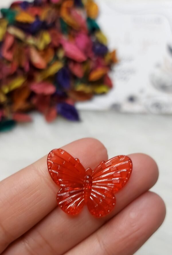 اكليريك ملون - فراشه ملونة صغيره - جنجاه احمر