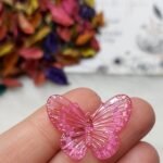 اكليريك ملون - فراشه ملونة صغيره - جنجاه فوشيا