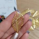 دهبيات - ورق شجر مفرغ دهبي / معدن