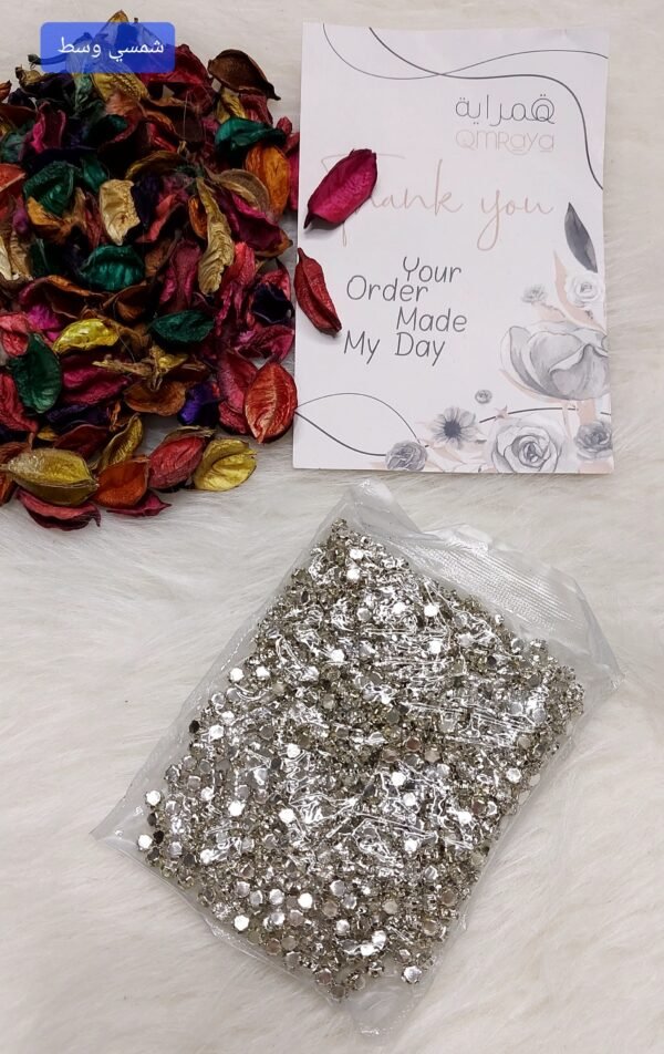 فصوص - فضي / فص شفاف - شمسي / وسط / كيس