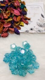 ⁦اكليريك ملون - ورد ملون - جنجاه Aqua⁩ - الصورة ⁦2⁩