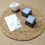 علب خواتم - رصاصي / ستان