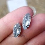 فصوص – فضي / عين حصان كبيره بقاعده معدن