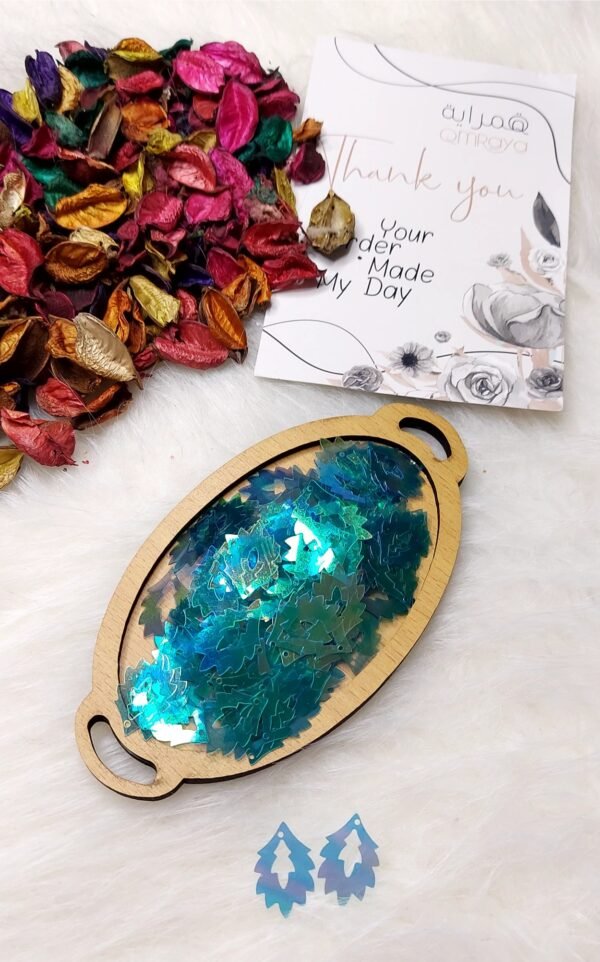 ترتر - ورقق شجر تركواز مفرغ جنجاه كبير